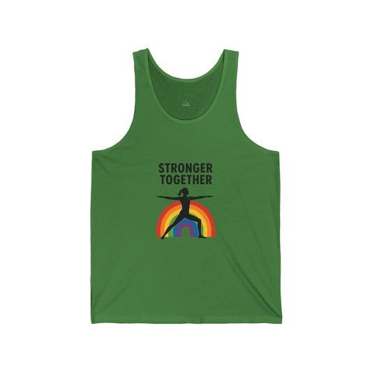 Pride Remix Unisex Jersey Tank: Summer Comfort, LGBTQ+ Celebration, Festival Wear, Workout Top, Motivational Message