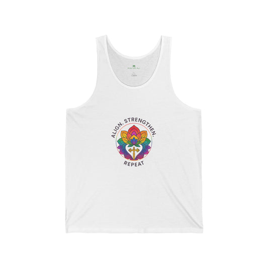 Pride Unisex Jersey Tank - Align, Strengthen & Repeat | Workout Top