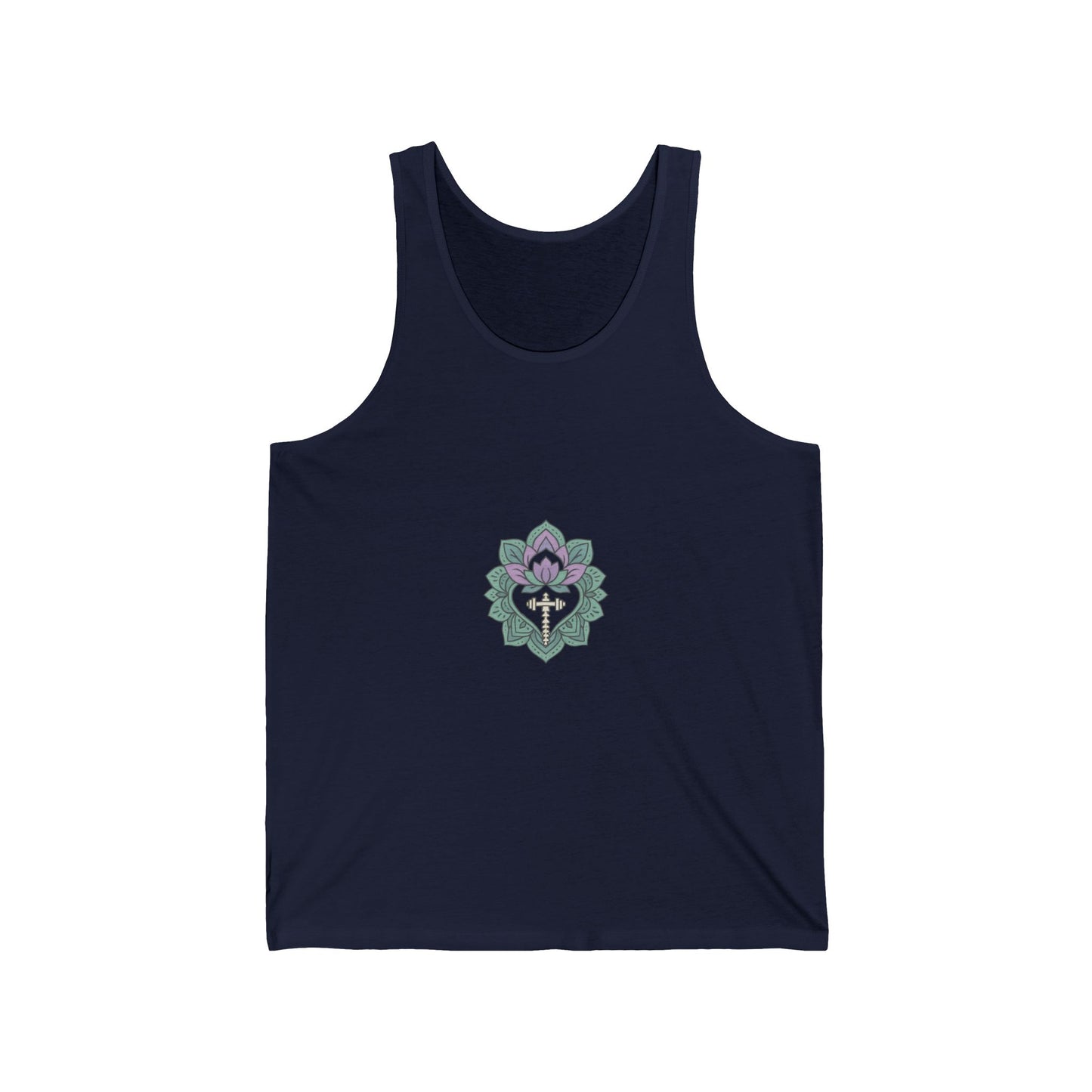 Floral Mandala Unisex Jersey Tank – Perfect for Yoga & Casual Wear