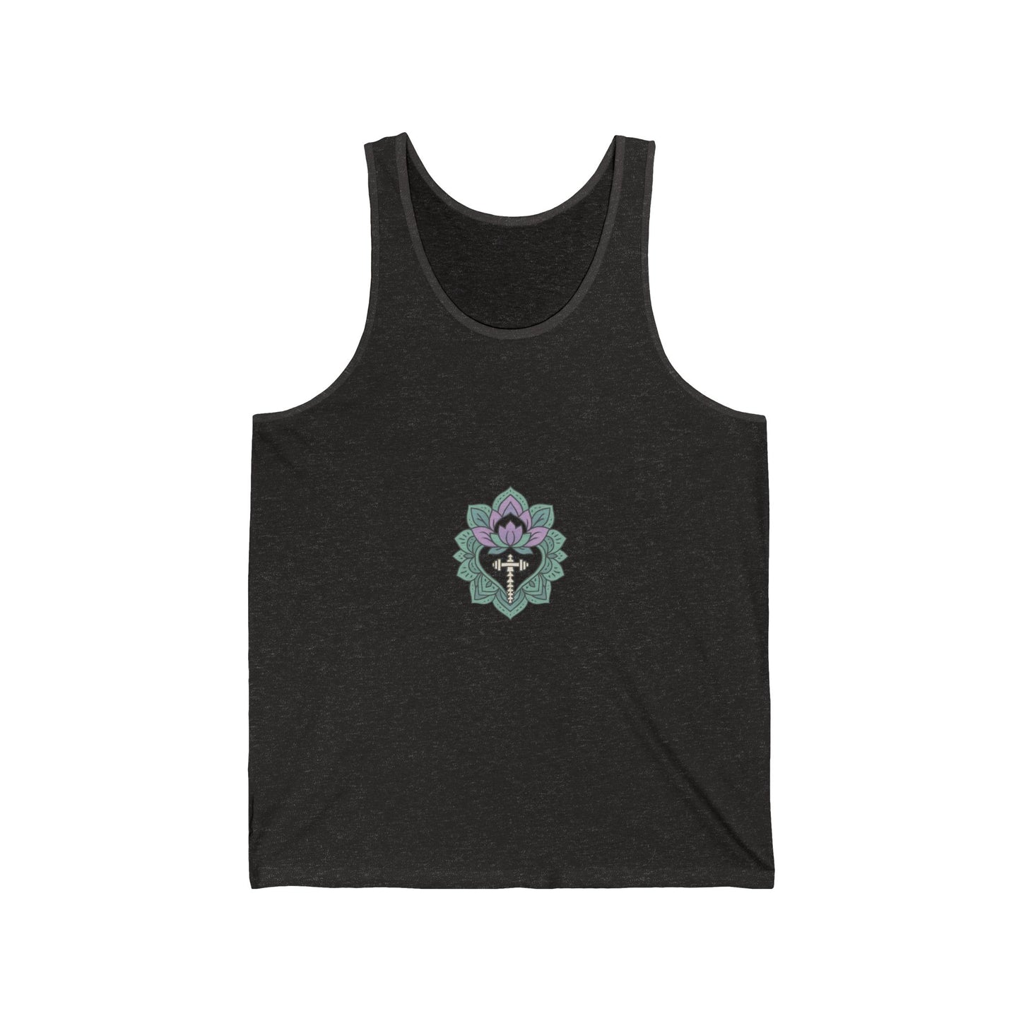 Floral Mandala Unisex Jersey Tank – Perfect for Yoga & Casual Wear