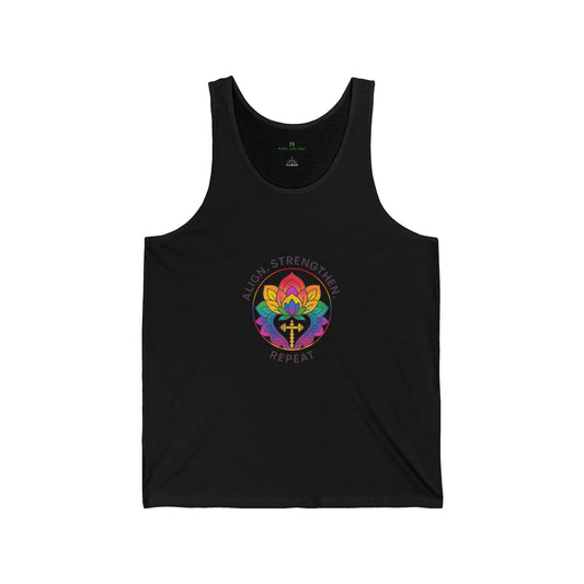 Pride Unisex Jersey Tank - Align, Strengthen & Repeat | Workout Top